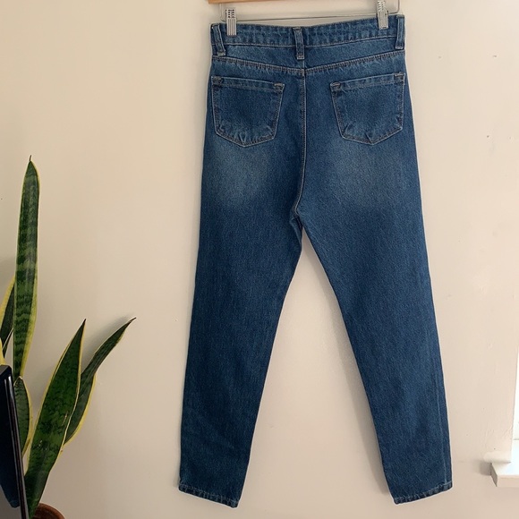 Mom jeans vintage wash no stretch - Picture 3 of 8